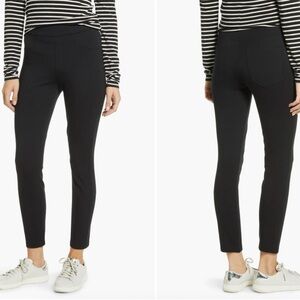 Spanx The Perfect Pull On Pant In Black Ponte Knit Ankle Length